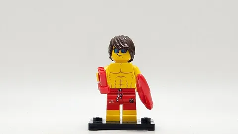 LEGO minifigure Lifeguard col12-7 col185 CMF Series 12 bathing suit muscles