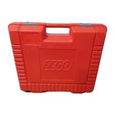 Vintage 80s Lego Red Carry Case Made USA Hard Plastic w Handle
