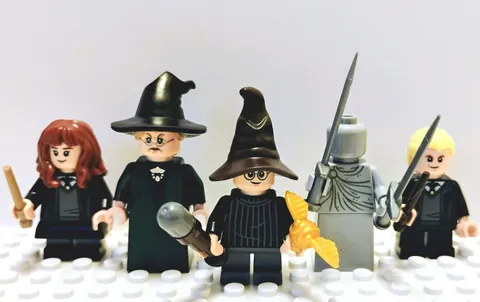 Lego 5 Harry Potter Minifig Lot Harry Draco Malfoy Hermione McGonagall Statue 🔥