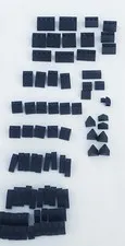 VINTAGE LEGO  Sloped Bricks + Roof Slopes- Black - 80 Pieces- Pieces 30363 3298