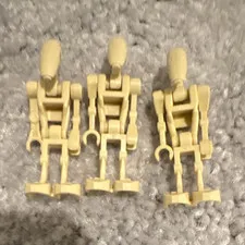 LEGO Star Wars Battle Droid Tan Minifigure Lot of 3 Plastic Figures