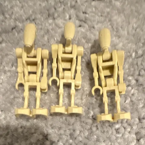 LEGO Star Wars Battle Droid Tan Minifigure Lot of 3 Plastic Figures
