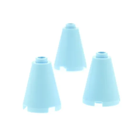 3x LEGO Kegel Brick 2x2x2 Bright Light Blue Open Stud 6383139 63417 3942c
