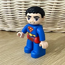 Duplo LEGO Superman Minifigure, Blue Suit Plastic, 1 Piece- no cape