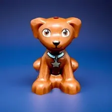 New Lego Animals Rare Brown Labrador Puppy Dog Minifigure 2017 Retired