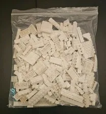 Lego Pieces 1 Lb Bulk Lot White Bricks Bars Plates And More