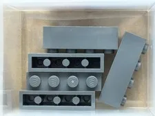 LEGO Parts - Dark Bluish Gray Brick 1 x 4 - No 3010 - QTY 5