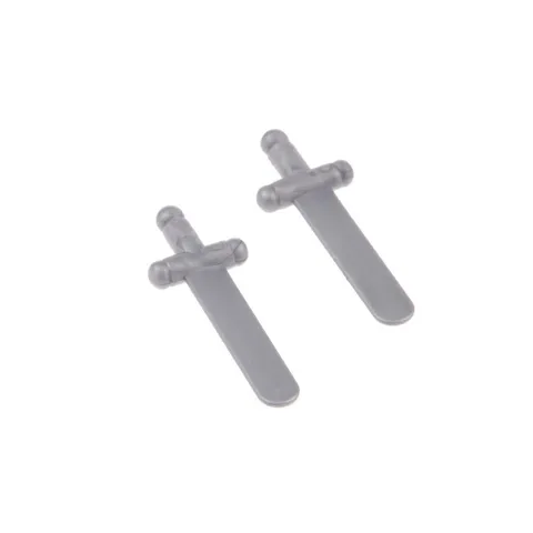 2x LEGO Accessories Weapon Sword Flat Silver Gray Short Sword 4611879 3847