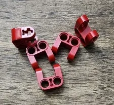 LEGO Red Technic, Axle and Pin Connector Perpendicular Double Split QTY 5.