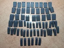 LEGO BULK LOT OF 62 DARK BLUISH GRAY ROOF SLOPES 33° 3X1 3X2