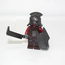 Uruk-Hai w/ Helmet Shild 9474 9471 Lord of Rings Hobbit LEGO® Minifigure Figure