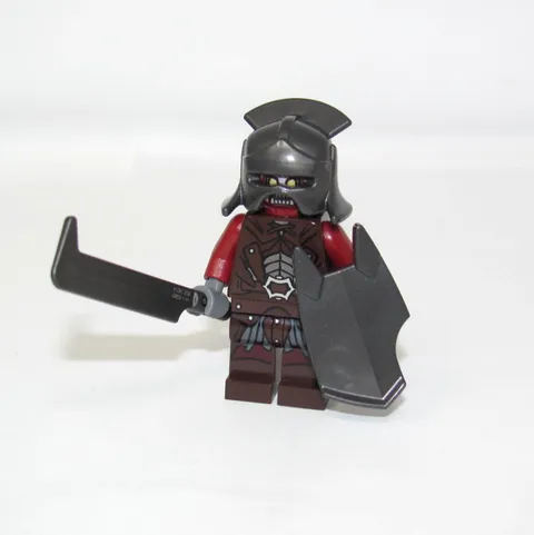 Uruk-Hai w/ Helmet Shild 9474 9471 Lord of Rings Hobbit LEGO® Minifigure Figure
