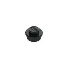 LEGO 50x Black Plate, Round 1 x 1 inv.637