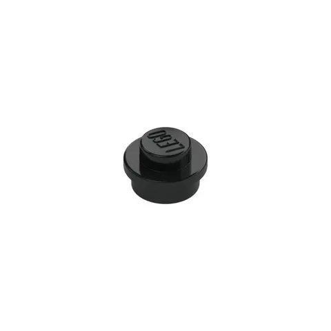 LEGO 50x Black Plate, Round 1 x 1 inv.637