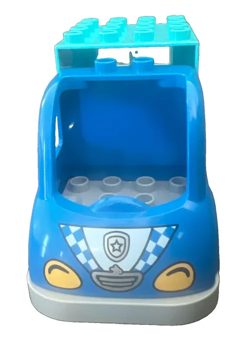 LEGO Duplo Blue Police Truck Car & Chassis - No Figures Set, VG Shape! 5x3” 2012