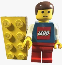 LEGO Minifigure Big fig Bigfig Figure Bigfigure Jumbo Boy Block Yellow