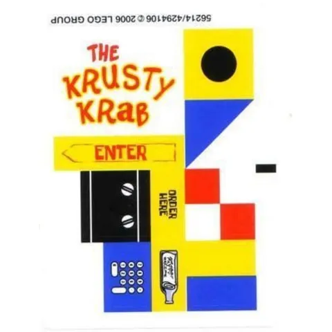 new LEGO Sticker Sheet from Krusty Krab set 3825