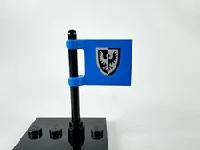 Vintage LEGO 2335 Flag 2x2 Square with Black Falcon Shield One Good Clip