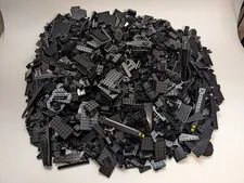 10 lbs Black LEGO Bulk Lot – Genuine Cleaned Sanitized Bricks Plates Mixed Parts