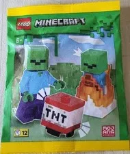 LEGO Minecraft Zombie with Burning Baby zombie and TNT paper bag Set 662403