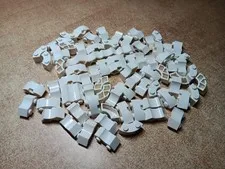 LEGO BULK LOT 78 WHITE CORNER MACARONI ROUND BRICKS 2X2