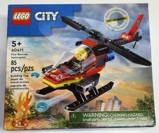 LEGO City Fire Rescue Helicopter 60411 85 Pieces Building Set Complete Sealed