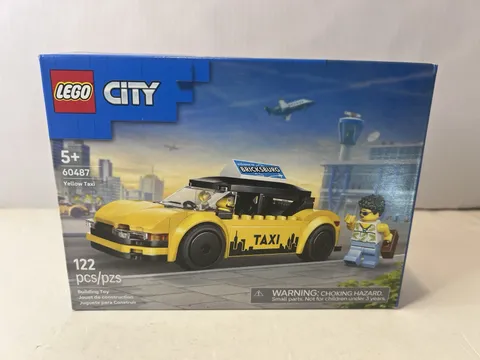 LEGO City 60487 Yellow Taxi Building Set 122 Pieces NEW Factory Sealed Fast Ship