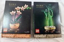 Lot of 2 LEGO Botanicals Sets - Mini Orchid 10343 & Lucky Bamboo 10344 NEW
