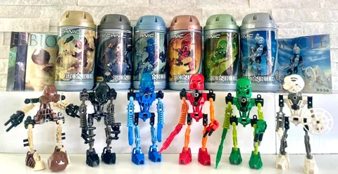 Bionicle Toa Mata Set of 6: 8531 - 8536 w/Canisters & Manuals . Complete .