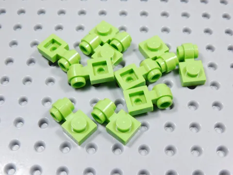 LEGO Lot of 10 Lime Green 1x1 Modified Plates w/ Light Clip BO