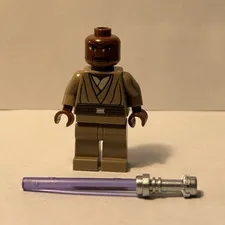 LEGO Star Wars Mace Windu Minifigure sw0286 w/ Purple Lightsaber Clone Wars