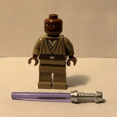 LEGO Star Wars Mace Windu Minifigure sw0286 w/ Purple Lightsaber Clone Wars