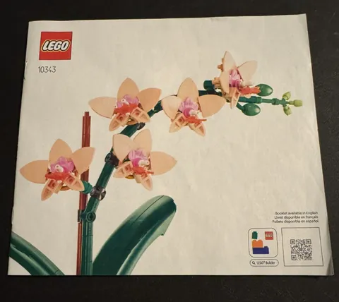 LEGO Icons Orchid Botanical Collection 10343 Instruction Manual Booklet
