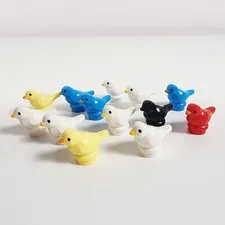 Lego Little Bird Minifigure Lot of 13 Forest Animal Blue Yellow White Red Black