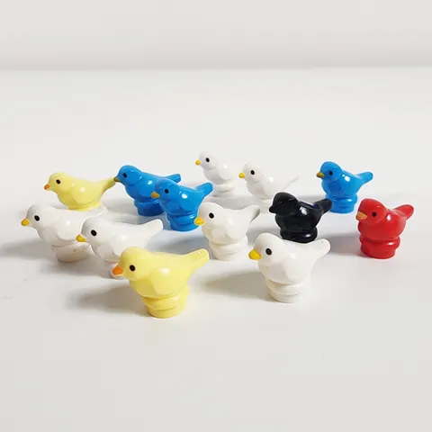 Lego Little Bird Minifigure Lot of 13 Forest Animal Blue Yellow White Red Black