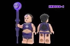 LEGO DC Comics Indigo-1 Flesh Variant Lantern custom minifigure by Attic