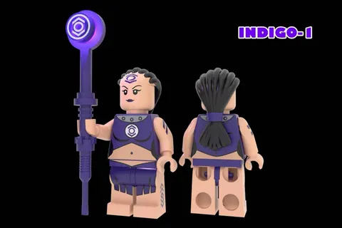 LEGO DC Comics Indigo-1 Flesh Variant Lantern custom minifigure by Attic