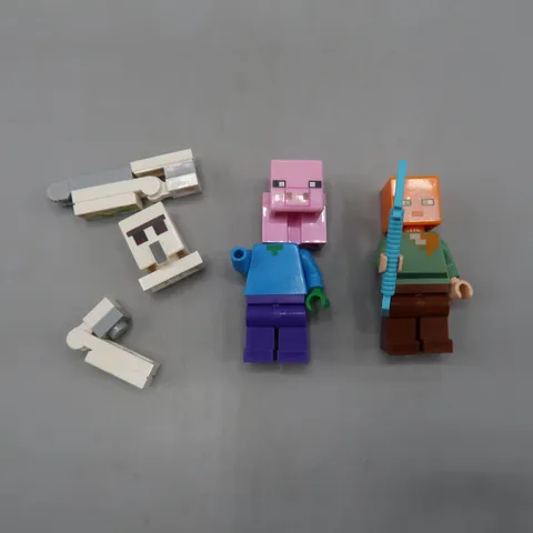 Lego Minecraft Minifigures Set replacement Alex Pigman & Golem parts