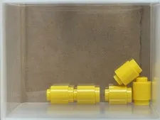 LEGO Parts - Yellow Brick, Round 1 x 1 - No 3062 - QTY 5