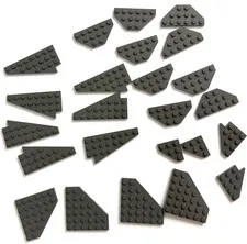 LEGO Dark Grey Wing Plates Lot - Left Right Wedge Plates MOC Star Wars