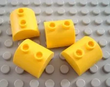 LEGO Lot of 4 Yellow 2x2 Dome Top Brick Pieces