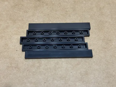 LEGO Parts - Black Tile 1 x 8 - No 4162 - QTY 5