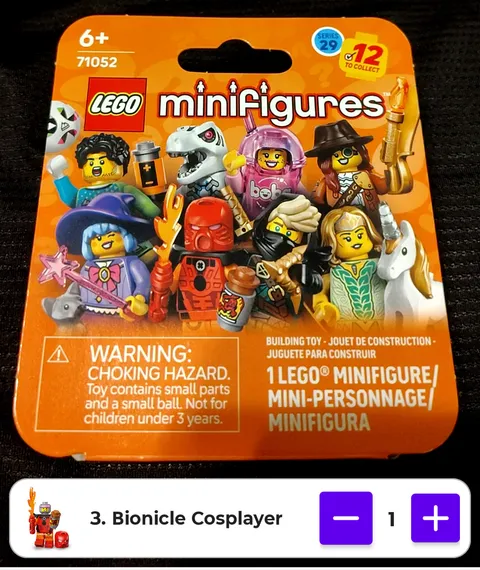 LEGO Minifigures Series 29 #71052 Factory Sealed Bionicle Cosplayer New
