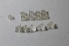 (12) LEGO Clear Transparent 1x1 Pieces