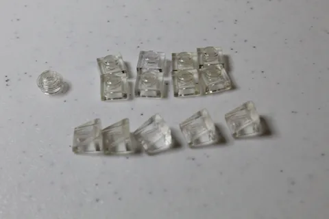 (12) LEGO Clear Transparent 1x1 Pieces
