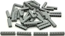 Lego 50 New Light Bluish Gray Bricks Building Blocks 1 x 6 Parts
