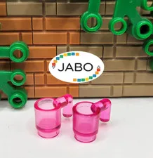 (S12 / 1 / 16) LEGO 3899 Utensil Cup Mug Trans-Dark Pink