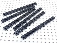 LEGO Lot of 6 Black 1x12 Plates BH