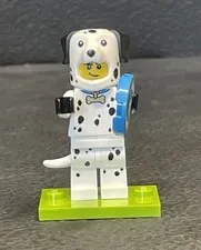 LEGO Dalmation Puppy Minifigure Series 28 #71051- Used With Stand & Accessories