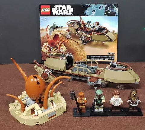 Lego Star Wars 2017 Desert Skiff Escape #75174 100% w/ Manual Fett Han Chewy